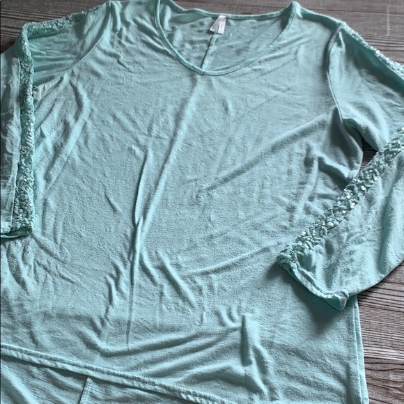 Vanity Sequin Sleeve Shirt - Picture 2 of 4